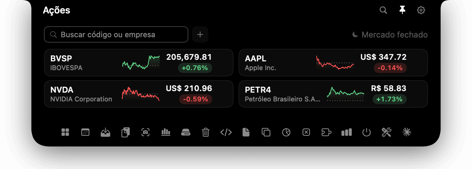 Aba Ações com Ibovespa, Apple, NVIDIA e Petrobras